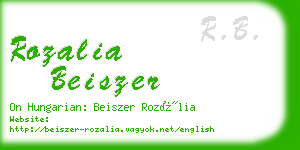 rozalia beiszer business card